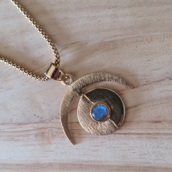 Saraswati Designs Jewelry - Saraswati Designs Gold & Labradorite Necklace